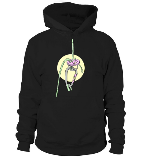 Retro rock climbing belay device Hoodie Unisex
