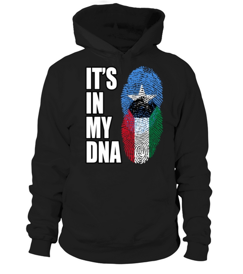 Somali And Kuwaiti Vintage Heritage DNA Flag Hoodie Unisex