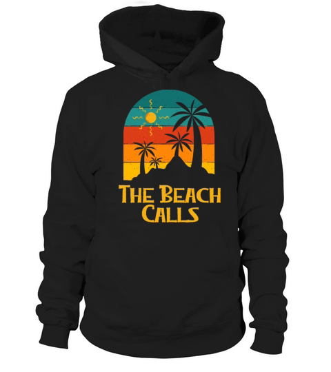 The Beach Calls Vacation Summer Tropical Ocean Hoodie Unisex