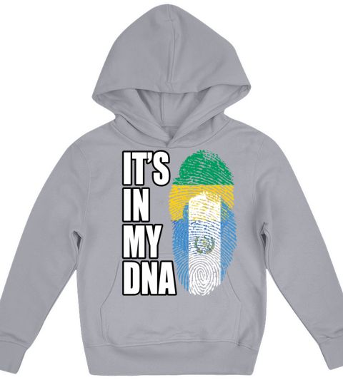 Gambian And Gabonese Mix Heritage DNA Flag Kids Hoodie