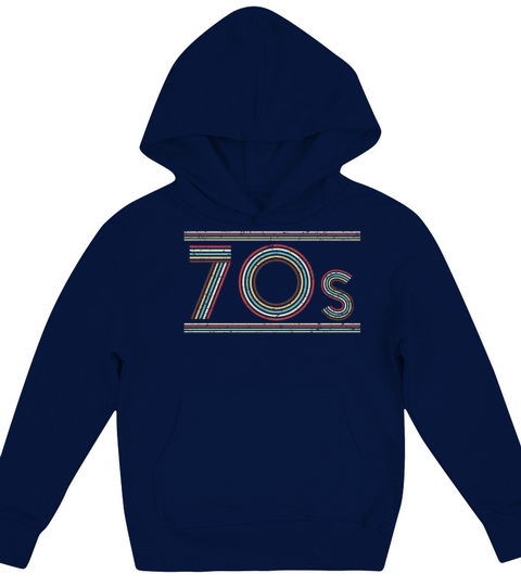 Retro 70s 1970 Vintage Seventies Party 1970s Kids Hoodie