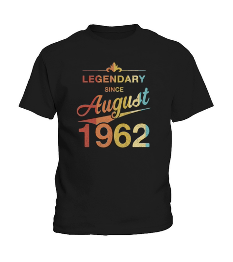 60th Birthday 60 Year Old Born August 1962 Gift Kids T-Shirt