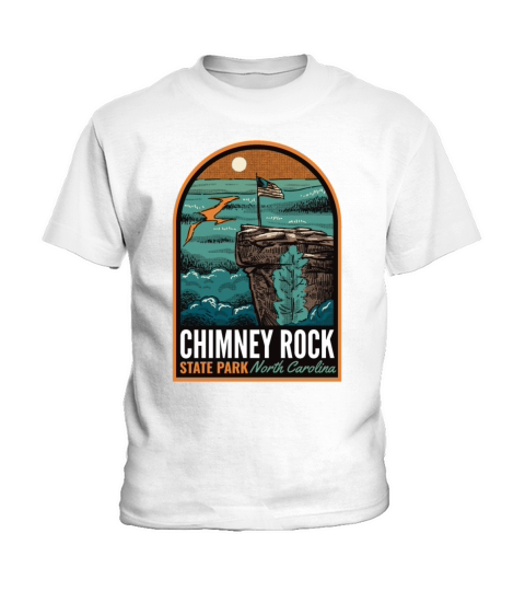 Chimney Rock State Park NC Vintage Kids T-Shirt