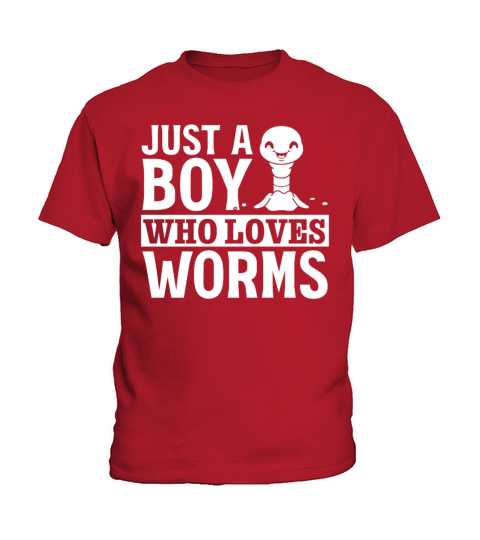 Compost Worms Worm Lover I Just A Boy Who Loves Kids T-Shirt