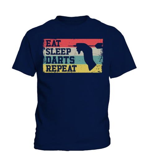 Darts Retro Vintage Eat Sleep Kids T-Shirt