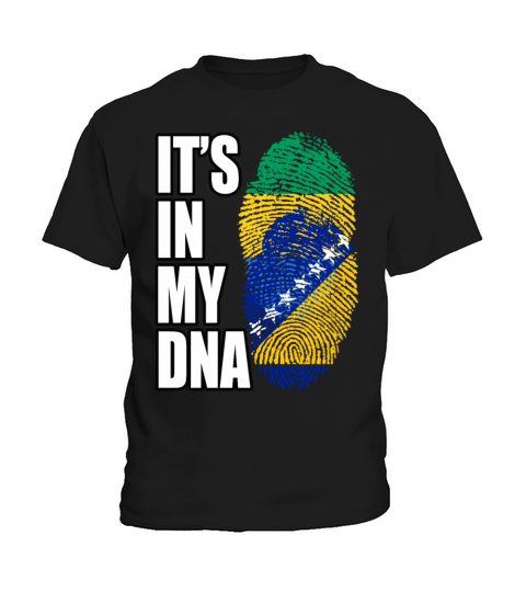 Gambian And Bosnian Mix Heritage DNA Flag Kids T-Shirt
