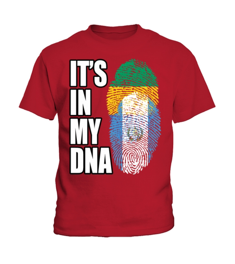 Gambian And Gabonese Mix Heritage DNA Flag Kids T-Shirt
