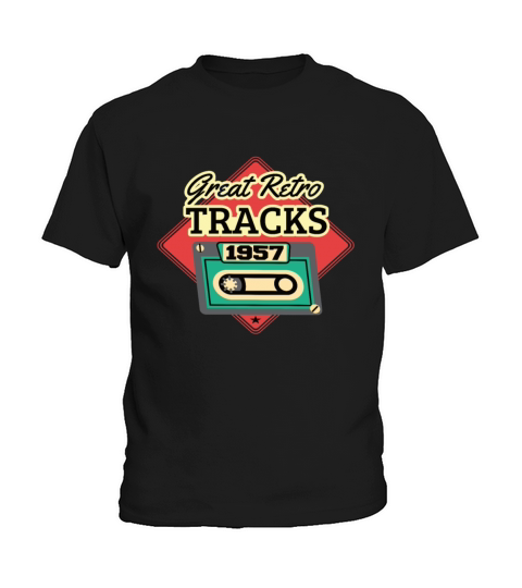 Great Retro Tracks 1957 Cassette Vintage Birthday Kids T-Shirt