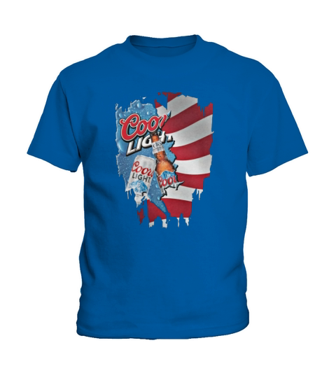 Independence Day 4th Of July Coors Light America Flag Kids T-Shirt