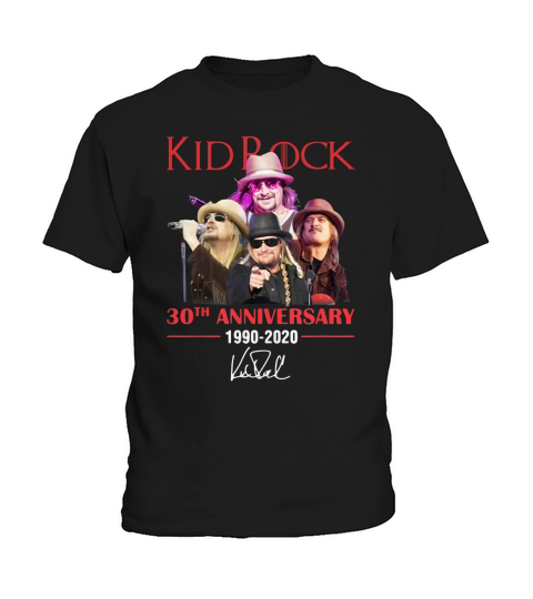 Kid Rock 30th anniversary 1990-2020 signature shirt Kids T-Shirt