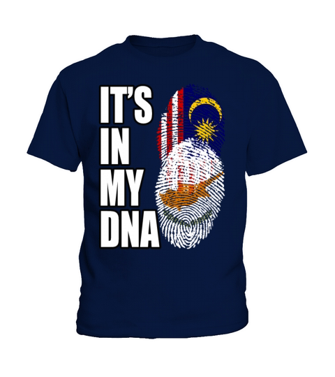 Malaysian And Cypriot Mix Heritage DNA Flag Kids T-Shirt
