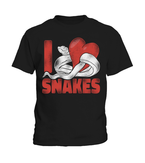 Snake Serpent Heart Vintage I Love Kids T-Shirt