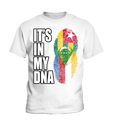 Togolese And Comoran Mix Heritage DNA Flag Kids T-Shirt