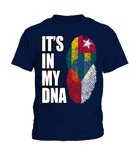 Togolese And Czech Mix Heritage DNA Flag Kids T-Shirt
