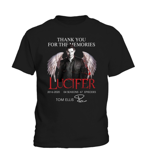 Tom Ellis Thank you for the memories Lucifer signature shirt Kids T-Shirt