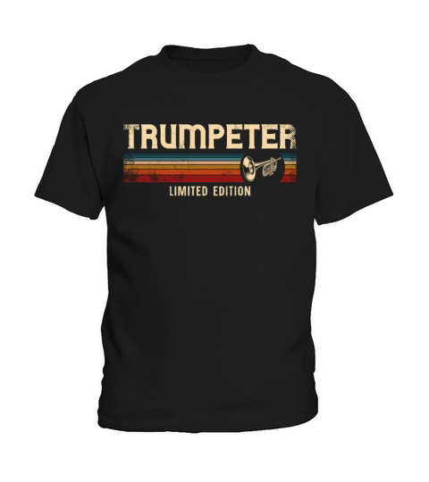 Trumpet Player Retro Vintage Kids T-Shirt