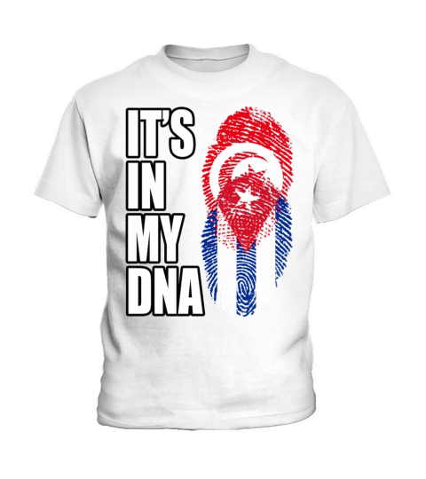 Tunisian And Cuban Mix Heritage DNA Flag Kids T-Shirt