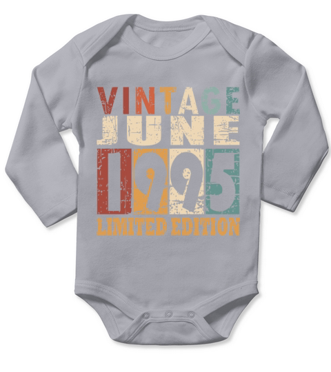 1995 vintage born in June gift Long Sleeve Baby One-Piece