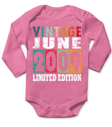 2009 vintage born in June gift Long Sleeve Baby One-Piece