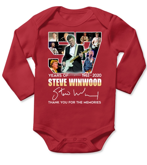 57 years of Steve Winwood 1963-2020 signed thank you for the memories Long Sleeve Baby One-Piece