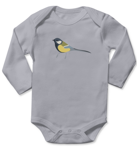 artboard birds 15 Long Sleeve Baby One-Piece