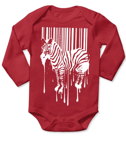 Banksy Street Art Zebra Bar Code Long Sleeve Baby One-Piece