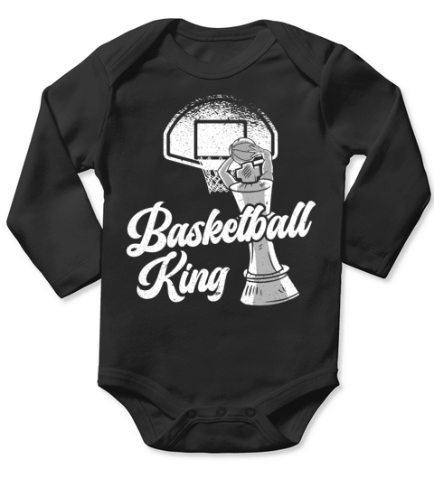 Basketball King Grandmaster Board Game Chess Long Sleeve Baby One-Piece