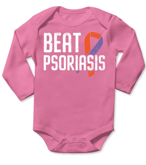 Beat Psoriasis Skin Disease Psoriasis Awareness Long Sleeve Baby One-Piece