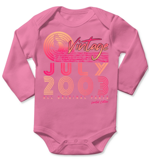 Birth Month July 2003 Long Sleeve Baby One-Piece