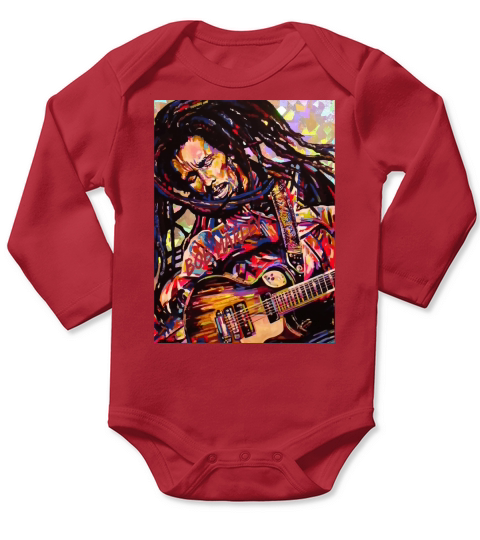 Bob Marley Art Long Sleeve Baby One-Piece