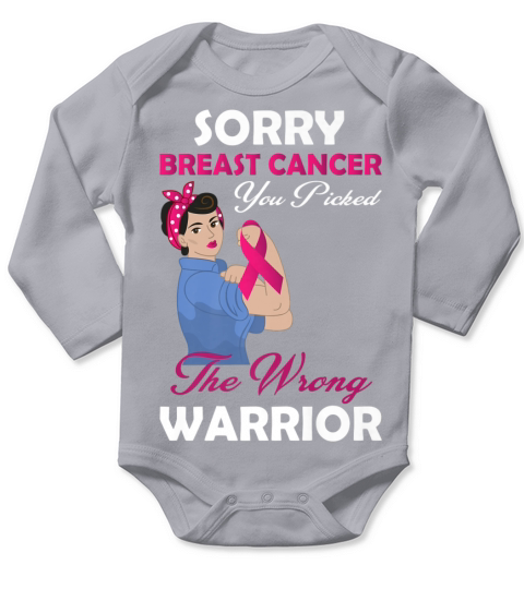Breast cancer awareness t-shirt Sorry breast Cancer Long Sleeve Baby One-Piece