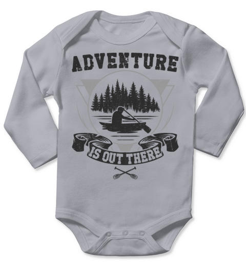 Canoe Canoeing Vintage Adventure Long Sleeve Baby One-Piece