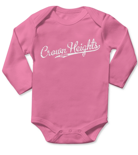 Cool Retro Vintage Crown Heights Brooklyn T-Shirt Long Sleeve Baby One-Piece