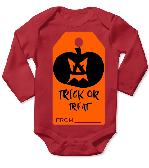 Halloween Gift Tags Printable Halloween 5 Long Sleeve Baby One-Piece