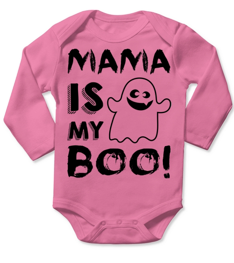 Halloween Mama is My Boo Baby Long Sleeve Baby One-Piece