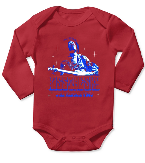 Jimi Hendrix Kiss the Sky Jimi Hendrix 1969 Shirt Long Sleeve Baby One-Piece