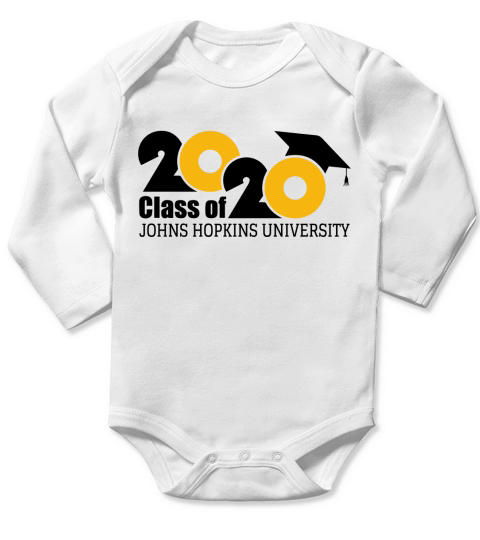 Johns Hopkins University Class of Graduation 2020 Long Sleeve Baby One-Piece