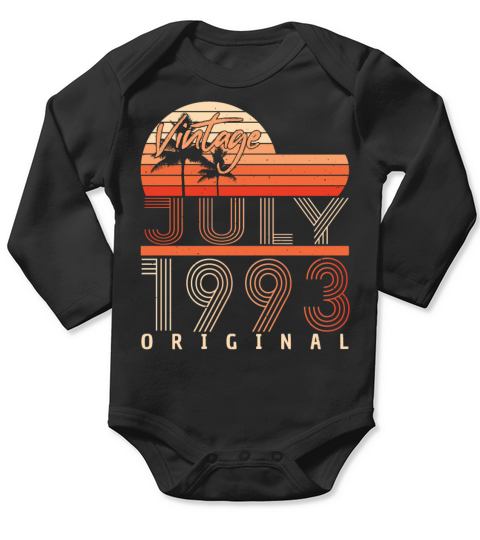 July 1993 Birthday Greeting Long Sleeve Baby One-Piece