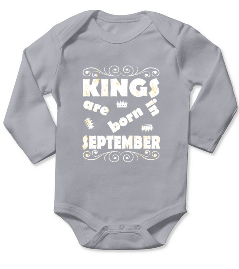 Kings Are Born In September Long Sleeve Baby One-Piece