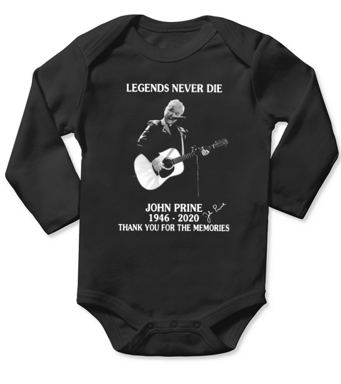 Legends never die John Prine 1946 2020 thank you for the memories shirt Long Sleeve Baby One-Piece