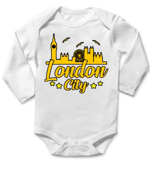 London Funny Gift Idea Long Sleeve Baby One-Piece
