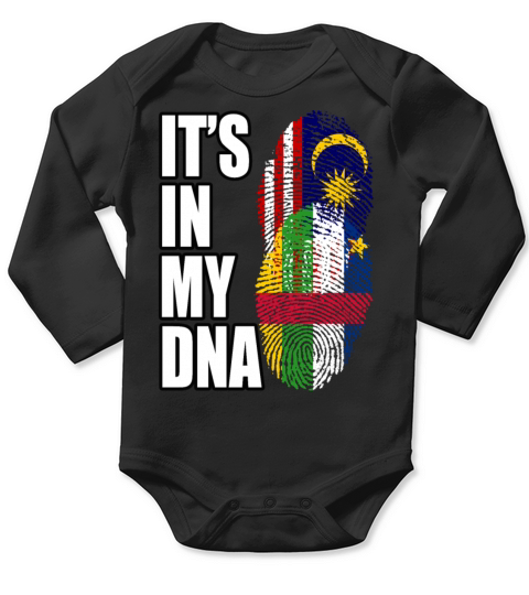 Malaysian And Central African Mix Heritage DNA Fla Long Sleeve Baby One-Piece