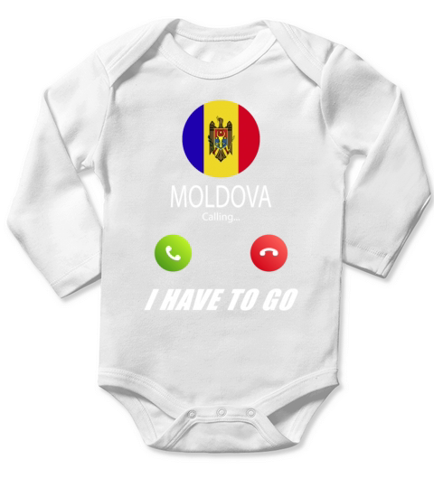 Moldova is calling Is calling Flag Saying Long Sleeve Baby One-Piece