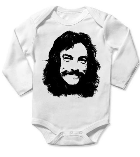 Neil Peart Smile Long Sleeve Baby One-Piece