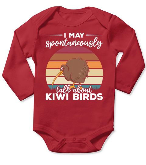 New Zealand Bird I May Spontaneously Talk About Long Sleeve Baby One-Piece