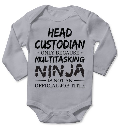 Ninja Head Custodian Long Sleeve Baby One-Piece