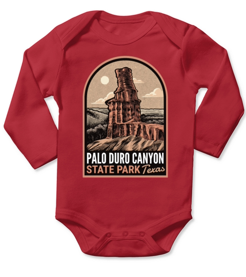 Palo Duro Canyon State Park Texas Vintage Long Sleeve Baby One-Piece