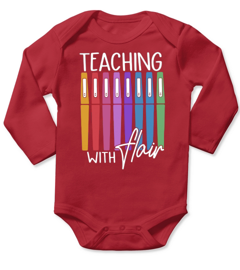 Pens teaching with flair Long Sleeve Baby One-Piece