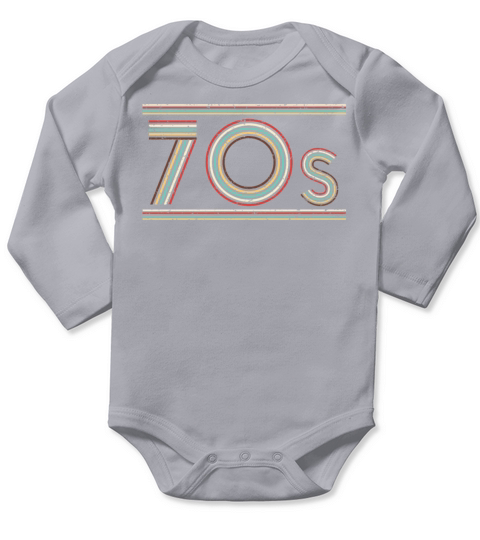 Retro 70s 1970 Vintage Seventies Party 1970s Long Sleeve Baby One-Piece