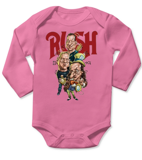 Rush Band Caricature Clockwork Angels Version Long Sleeve Baby One-Piece